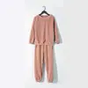 Pijama de Tecido Coral para Mulheres, Conjunto de Duas Peças Espesso e Quente para Outono e Inverno, Conjunto de Cardigã de Flanela, Pode Ser Usado Fora de Casa, Roupas de Casa para Mulheres