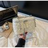 Bolso Pequeño Acolchado con Cadena y Diseño de Diamantes Estilo Tweed para Mujer 2025 Nuevo Bolso de Mano de Moda Versátil Bolso de Hombro Cruzado