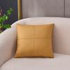 Funda de almohada de tela técnica impermeable para sofá, sala de estar, cojín de lujo ligero con tacto a cuero, funda de almohada de punto de cruz, al por mayor, estilo de lujo ligero