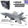 Adorno de Maqueta de Avión Su-35S 4 Piezas Juguete de Ensamblaje de Simulación F-22 Su-57 Bombardero Caza D Xujia Modelo de Avión Militar