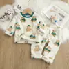 Conjunto infantil de flanela espessa, outono e inverno, unissex, fleece de coral, direto da fábrica de origem, atacado para exportação