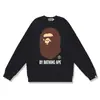 Marca de moda transfronteriza de comercio exterior BAPE sudadera con capucha de punto para hombre, otoño e invierno, manga larga, estampado de letras, holgada, cuello redondo
