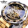 Nuevo Reloj Winner para Hombre Moda Casual Clásico Popular Corte Hueco Pedrería Mecánico Manual