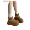 Botas de Neve Espessas, Versáteis e Confortáveis para Mulheres 2026 Outono e Inverno Novas Botas Curtas Casuais Estilo Retro para Mulheres
