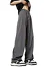 Pantalones deportivos casuales de pierna recta, finos de verano para hombre, estilo americano, plisados, seda de hielo, secado rápido, corte holgado, transfronterizos