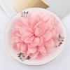 Nueva Popular Estilo Coreano Borde Quemado Flor Tela Flor Joyería Hecha a Mano Rosa Simulación Ramillete para Venta al Mayoreo