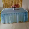 Mantel Desechable Impermeable a Prueba de Aceite de Plástico PE Rosa Azul Falda de Mesa Suministros de Decoración para Hotel Boda Fiesta