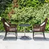 Mesa y sillas de exterior patio sillas de ratán jardín terraza jardín mesa de té de ocio al aire libre impermeable protección solar sillas tejidas de ratán