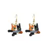 Aretes Divertidos Transfronterizos de Gatito Lindo de Dibujos Animados Aretes Creativos Atmosféricos Aretes de Animales Japoneses y Coreanos Venta al por Mayor Europea y Americana