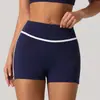 Shorts de yoga cintura alta sem costura transfronteiriços com cós cruzado, calças de yoga justas que levantam o bumbum para corrida e ciclismo ao ar livre