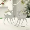 Nueva Decoración de Alce con Flockado de Purpurina Decoración Navideña Adornos Estilo Celebridad de Internet Ins Accesorios para Fotos y Adornos