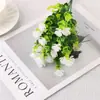 Eucalipto Camelia Simulada Planta Artificial Eucalipto Hoja de Dinero del Amazonas Rosa Ramo Simulado Decoración de Interiores