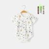 Ropa Gruesa de Bebé Verano Delgada Ropa de Una Pieza Malla en la Espalda Ropa de Recién Nacido Pijamas de Verano Manga Corta para Bebé