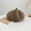 Boina nueva para mujer, gorro de pintor retro cálido, estilo coreano, de moda, combina con todo, con aspecto de cara, pequeño gorro de calabaza ajustable, de red roja
