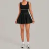 Vestido deportivo de otoño y verano para mujer con sujetador incorporado y shorts anti-exposición, conjunto de tenis 21151