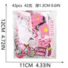 Linda Chica Ropa Rosa Pegatinas de Tela Bordadas Parches para Chaqueta Bolsa Fresa Estrella de Cinco Puntas Vestido Pegatinas de Parche Parche Bordado