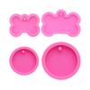 Patas de Oso Corazón Transfronterizas Patas de Gato Hueso de Perro Grande y Pequeño Etiqueta Redonda de Epoxi para Manualidades Molde de Silicona para Pastel Chocolate
