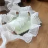 -Roupas de boneca feitas sob medida Acessórios de renda Off-white preto seda artificial plissado Acessórios de roupas de boneca renda