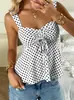 Camisola de Verano 2026 Nueva con Lunares Camisa Fresca y Dulce Estilo Vacacional Europeo y Americano Camisola para Mujer