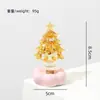Regalo de Navidad: Adorno navideño giratorio de árbol de Navidad sólido de vidrio de Zibo, una artesanía de vidrio creativa para decoración de coche o escritorio