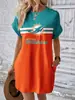 Vestido de Moda Nuevo de Verano para Mujer Sudadera Larga de Cuello Redondo de Equipo de la NFL 211 Vestido Elegante Europeo y Americano