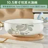Tigelas e Pratos de Cerâmica Domésticos Minimalistas com Esmalte por Baixo, Louças, Tigelas de Arroz, Pratos de Refeição, Tigelas de Sopa, Pratos de Peixe com Duas Alças, Seguros para Micro-ondas