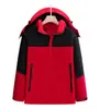 Chaqueta exterior tres en uno con impresión de logotipo personalizado, engrosada y forrada de polar, ropa de trabajo corporativa para hombres, chaqueta cortavientos al por mayor