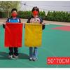 Bandera Roja de Mano con Palo para Actuación durante el Recreo, Accesorio Puro de Danza de Bandera Roja, Bandera Doble Cara Roja y Amarilla que Cambia de Color para Apoyo