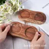 Bandeja Transparente de Madera para Molinillo de Pimienta Madera de Acacia Soporte para Taza de Lavado de Hotel Bandeja de Madera Maciza para Joyas y Llaves