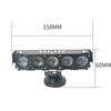 Focos de cinco ojos luces de motocicleta amarillo y blanco luz alta y baja impermeables focos led para motocicleta luces externas modificadas para coche transfronterizo
