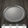 Bandeja de café de estilo industrial antiguo con disco de acero inoxidable de estilo coreano, plato plano de fondo poco profundo, plato de barbacoa, plato de hueso, vajilla vintage