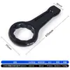 Llave de impacto de alta resistencia negra con mango recto, de una cabeza, llave de flor de ciruelo grande, 65 engrosada, 36 impacto de martillo, 38 impacto, 90 tamaño grande, 95