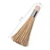 Escova para Lavar Louça com Cabo Longo de Bambu e Madeira Escova para Limpeza de Panelas de Cozinha Comercial Escova Inclinada de Bambu para Panelas de Hotel e Restaurante Vassoura de Cozinha Antiga