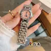 Venta Caliente Serie Xin Yue Fase Lunar Diamante Esfera Pequeña Moda Correa de Acero Cuarzo Reloj para Mujer Langjia Daisika Reloj
