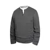 Otoño 2026 Nuevo Sudadera de Manga Larga Suelta Falsa de Dos Piezas para Hombre Capa Base Sudadera Superior para Pareja