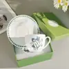 Vendas Diretas Transfronteiriças Xícara de Café e Pires Britânicos Série Jardim Botânico de Porter Xícara e Pires de Porcelana Óssea Par de Xícaras Casal Simples e Exquisito