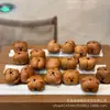 Madera de Durazno Oso de Durazno Juguete DIY Accesorios Pulsera Pulsera Cuenta Cuerda Trenzada Colgante Accesorios Creativos