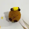 Muñeca Capibara Tejida a Crochet de Lana Más Vendida Llavero Terminado Adornos Muñeca de Dibujos Animados Tejida Decorativa Regalo