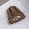Gorro de punto para niños invierno Nuevo Celebridad de Internet mismo estilo moderno letra bordada gorro pullover versátil cálido gorro para bebé