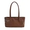 Bolso Tote de Piel Suave Estilo Retro Nuevo 2026 para Mujer, Gran Capacidad, Para el Trabajo, Hombro Único, de Mano, Sencillo, Versátil, Bolso de Axila