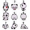 Venta al por mayor del fabricante Parches Bordados Estilo Dibujos Animados Pequeño Panda Parches Decorativos para Ropa Infantil Parches de Aplicación