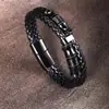 Pulseiras de Couro Artesanais Populares Europeias e Americanas, Tendência Multicor Simples e Versáteis, a Primeira Escolha para o Dia a Dia
