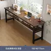 Mesa comprida para sala de estar, mesa de computador de mesa, conjunto de mesa e cadeira de escritório, conjunto completo de mesas, bancada retangular