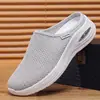 Zapatos de Malla Transpirables de Verano Transfronterizos, Zapatos sin Cordones de Comercio Exterior, Zapatos de Suela Gruesa con Amortiguación de Aire, Zapatos Ligeros de Malla Grande para Mujer para Exteriores