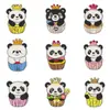 Taza de Postre Dulce con Parche Bordado de Panda con Corona Parche de Cabeza de Panda Lindo para Ropa, Zapatos y Gorras de Niños Parche de Reparación de Agujeros