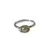 Anillo de Dedo Índice de Plata de Ley S925 con Perla Natural Estilo Coreano para Mujer Diseño de Nicho Moda Elegante de Gama Alta