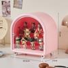Soporte de Exhibición para Cajas Sorpresa Estilo Castillo Crema Caja de Exhibición para Muñecas Ma Burbuja Gabinete de Exhibición a Prueba de Polvo para Figuras de Gama Alta