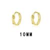 Brincos de Argola Vazados de Camada Dupla com Diamantes Brilhantes para Piercing na Orelha, Brincos de Argola Geométricos Lisos Unissex, Brincos Simples de Círculo Ondulado Personalizados para Homens