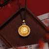 Colar com pingente de lótus Babao auspicioso rotativo Shajin, filigold dourado antigo, pingente de cordão Babao