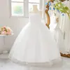 Comércio Exterior da Amazon Vestido de Princesa com Suspensório de Contas Infantil Vestido de Gaze Fofa para Daminha de Honra Traje de Performance para Menina